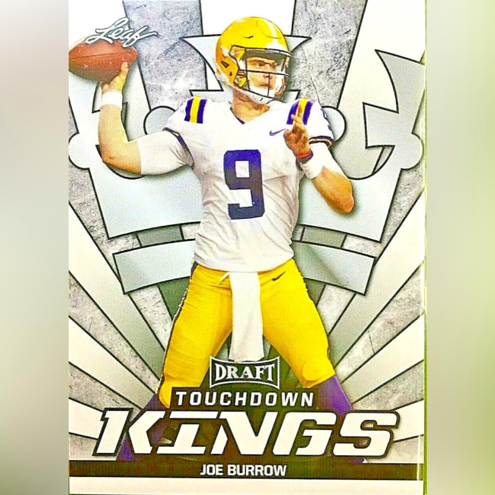 Joe Burrow 2020 Leaf Draft #85 Touchdown Kings RC LSU CINCY Bengals ROOKIE Card